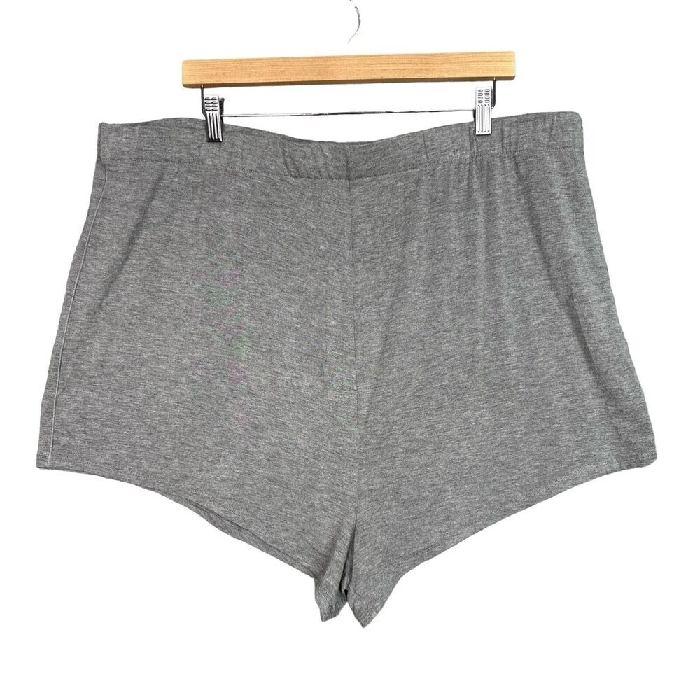 SKIMS Womens‎ Lounge Shorts 3X Soft Heather Gray Drawstring Stretch Pajama NWT